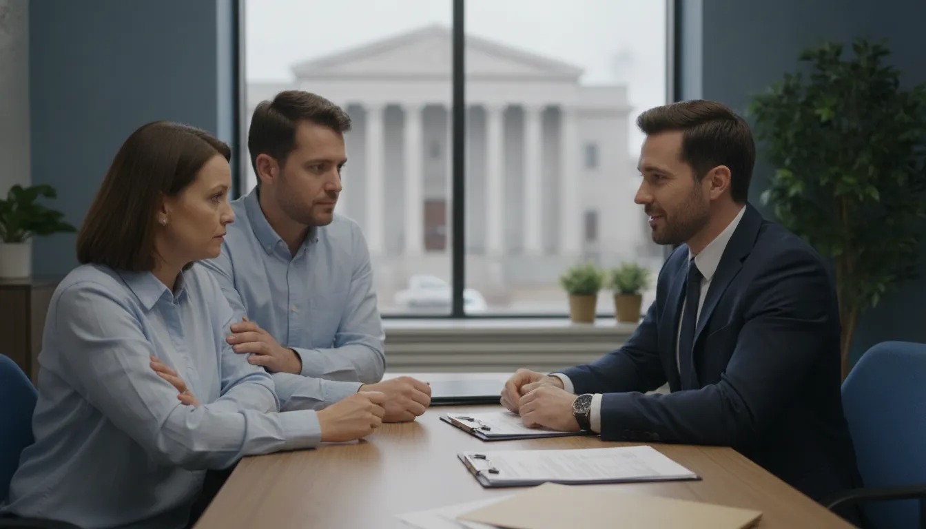 Family speaking with a licensed bail bondsman about a California bail situation